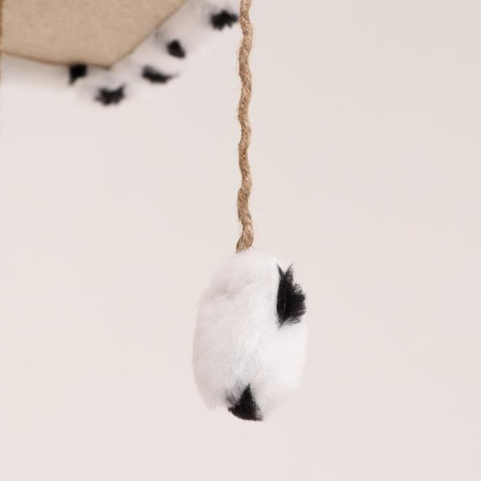 Домик для кошек с когтеточкой, с площадкой и полкой, 65 х 51 х 173 см, далматинец Домик для кошек с когтеточкой, с площадкой и полкой, 65 х 51 х 173 см, далматинец