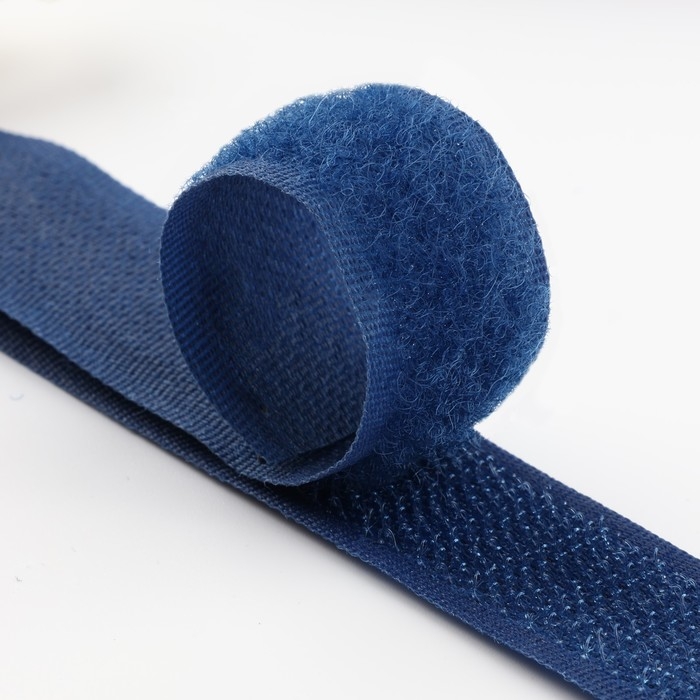 Липучка, 20 мм × 25 ± 1 м, цвет тёмно-синий Липучка, 20 мм × 25 ± 1 м, цвет тёмно-синий