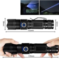 Фонарь аккумуляторный, 10 Вт, 3500 мАч, P70, USB, zoom, 15.5 х 3.9 х 3.2 см Фонарь аккумуляторный, 10 Вт, 3500 мАч, P70, USB, zoom, 15.5 х 3.9 х 3.2 см