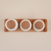 Набор банок фарфоровых для сыпучих продуктов на подставке SL Home «Тренто», 4 предмета: 4 банки 400/650/900 мл, подставка Набор банок фарфоровых для сыпучих продуктов на подставке SL Home «Тренто», 4 предмета: 4 банки 400/650/900 мл, подставка