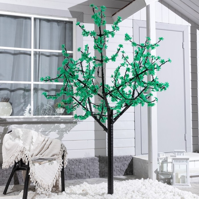 Светодиодное дерево «Баугиния» 2 м, 864 LED, постоянное свечение, 220 В, свечение зелёное Светодиодное дерево «Баугиния» 2 м, 864 LED, постоянное свечение, 220 В, свечение зелёное