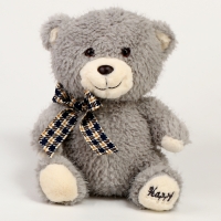Мягкая игрушка &laquo;Мишка&raquo;, с бантиком, 24 см, цвет серый
