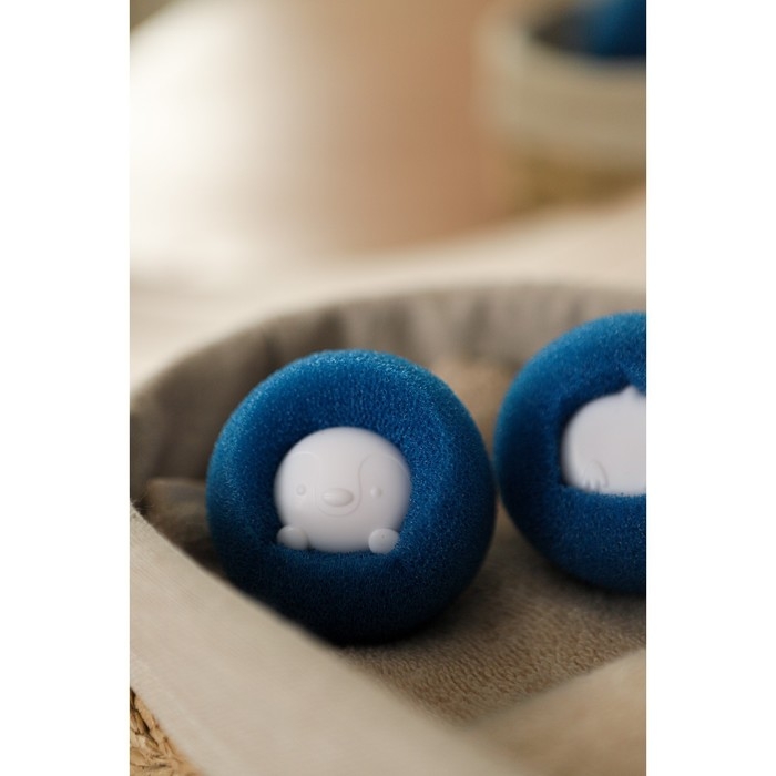 Шарики для стирки Доляна, набор 4 шт, d=8 см, цвет синий/оранжевый Шарики для стирки Доляна, набор 4 шт, d=8 см, цвет синий/оранжевый