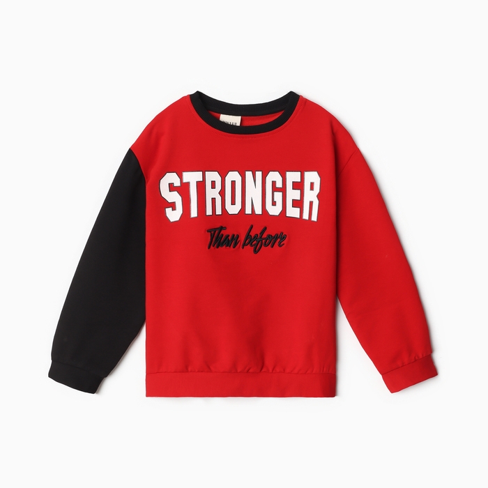 Джемпер для мальчика MINAKU: Exclusive print, цвет красный, рост 134 см