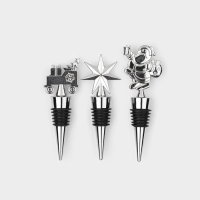 Набор пробок для бутылок Доляна &laquo;Новогодний&raquo;, 3 шт, цвет серебристый