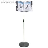 Демосистема напольная на 10 серых панелей А4, BRAUBERG Демосистема напольная на 10 серых панелей А4, BRAUBERG