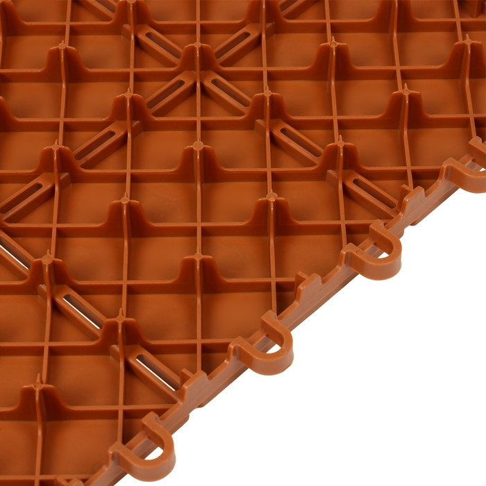 Модульное покрытие, 30 &times; 30 см, пластик, терракотовое, 1 шт.