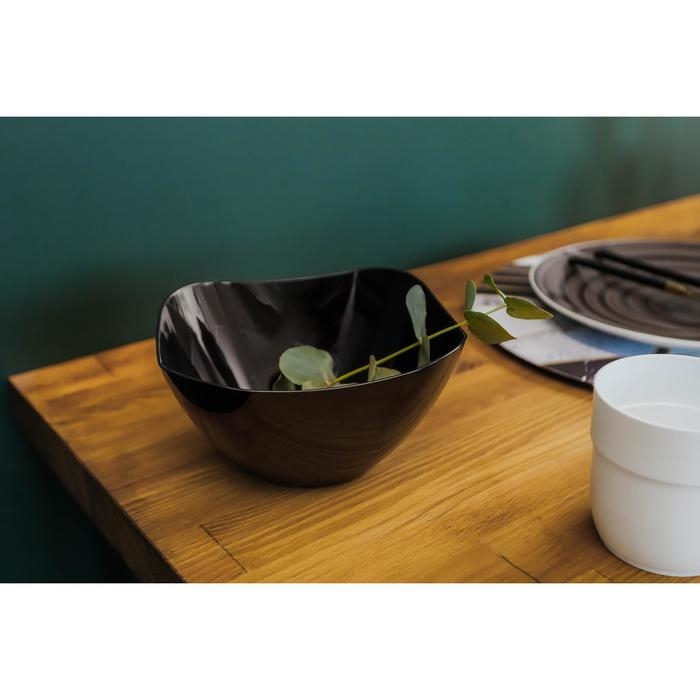 Салатник плстиковый &laquo;Рондо&raquo;, 1 л, цвет чёрный