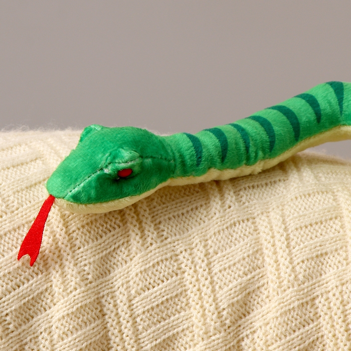 Мягкая игрушка «Змея», 39 см, цвет зелёный Мягкая игрушка «Змея», 39 см, цвет зелёный