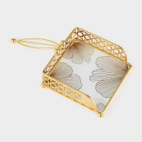 Салфетница &laquo;Рассвет&raquo;, 15&times;15&times;6,5, цвет золотой