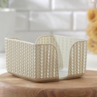 Салфетница «Вязание», цвет белый ротанг Салфетница «Вязание», цвет белый ротанг