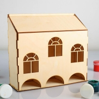 Заготовка для декупажа "Чайный домик низкий" 3 секции 25 х 8 х 23 см Заготовка для декупажа "Чайный домик низкий" 3 секции 25 х 8 х 23 см