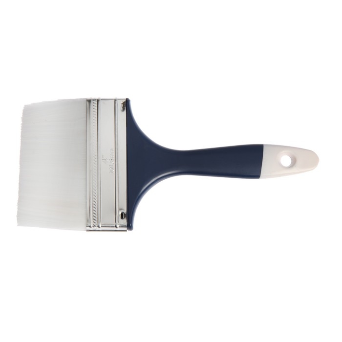 Кисть плоская ТУНДРА, искусственная щетина, пластиковая рукоятка, 4 Кисть плоская ТУНДРА, искусственная щетина, пластиковая рукоятка, 4", 100 мм