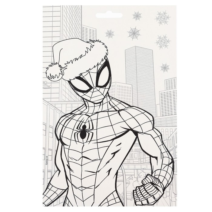 Аппликация фольгой Аппликация фольгой "Новый год" 23х15 см, Человек-паук