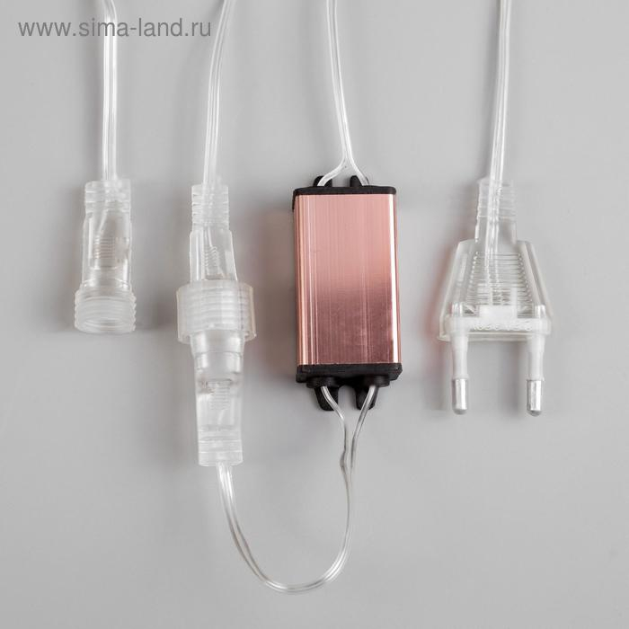 Гирлянда &laquo;Сосульки&raquo; 2.5 &times; 0.5 м, IP65, прозрачная нить, 288 LED, свечение синее с эффектом стекания, 12 В