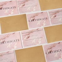 Набор подарочных сертификатов «POTAL», 10 шт, с крафтовыми пакетами и наклейками, цвет розовый Набор подарочных сертификатов «POTAL», 10 шт, с крафтовыми пакетами и наклейками, цвет розовый