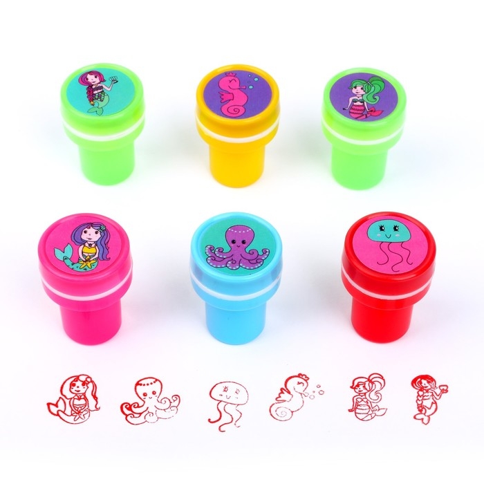 Печать цветная &laquo;Морские обитатели&raquo;, набор 6 шт., МИКС