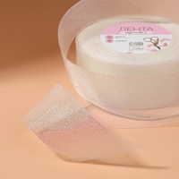 Лента парчовая, 40 мм, 23 &plusmn; 1 м, цвет голография