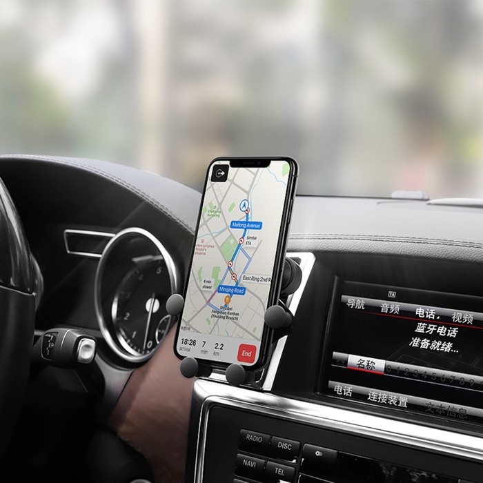 Держатель для смартфона в авто Hoco CA51, 4-6.5", черный