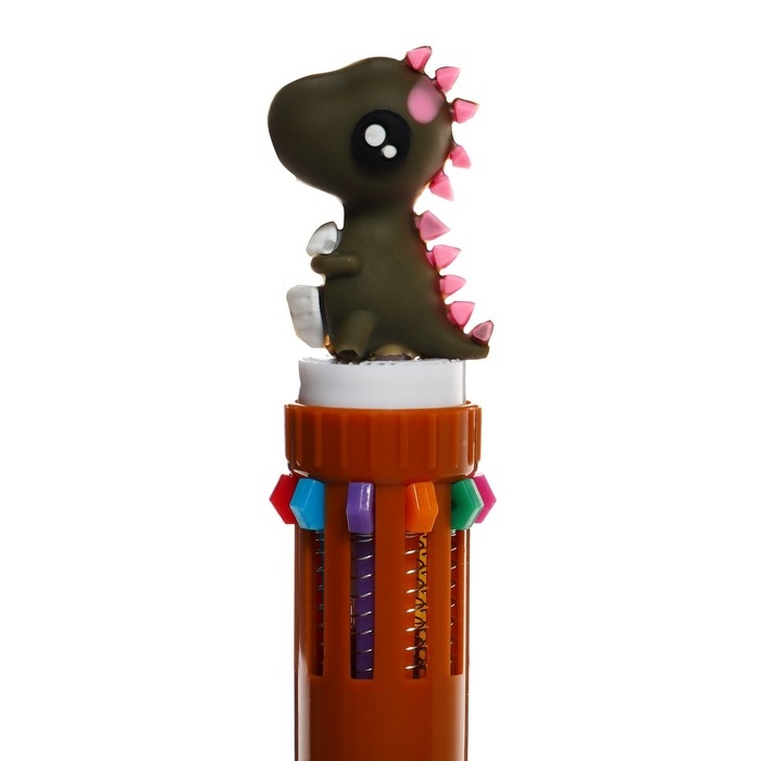 Ручка шариковая автоматическая, 10-ти цветная, Ручка шариковая автоматическая, 10-ти цветная, "Дракон", МИКС