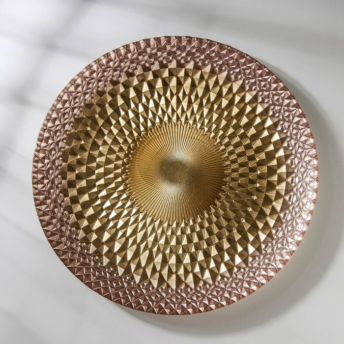Блюдо «Барокко», d=28 см, цвет золотой с розовым Блюдо «Барокко», d=28 см, цвет золотой с розовым