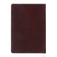 Ежедневник датированный 2024 года, А5, 176 листов, Attomex.Croco, обложка искусственная кожа, ляссе, блок 70 г/м2, коричневый