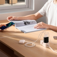 Сетевое зарядное устройство Baseus, 3USB, 3 А, 17W, чёрное Сетевое зарядное устройство Baseus, 3USB, 3 А, 17W, чёрное