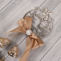 Украшение новогоднее "Уютная сказка" новогодний шар, 10х28 см, золото Украшение новогоднее "Уютная сказка" новогодний шар, 10х28 см, золото