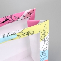 Пакет подарочный крафтовый с пластиковым окном, упаковка, &laquo;Поздравляю&raquo;, 31 х 26 х 10 см