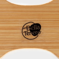 Салфетница керамическая на бамбуковой подставке BellaTenero, 14×7×10 см, цвет белый Салфетница керамическая на бамбуковой подставке BellaTenero, 14×7×10 см, цвет белый