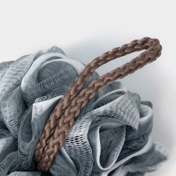 Мочалка для тела Доляна &laquo;Градиент&raquo;, 40 гр, тубус в подарок, цвет серый