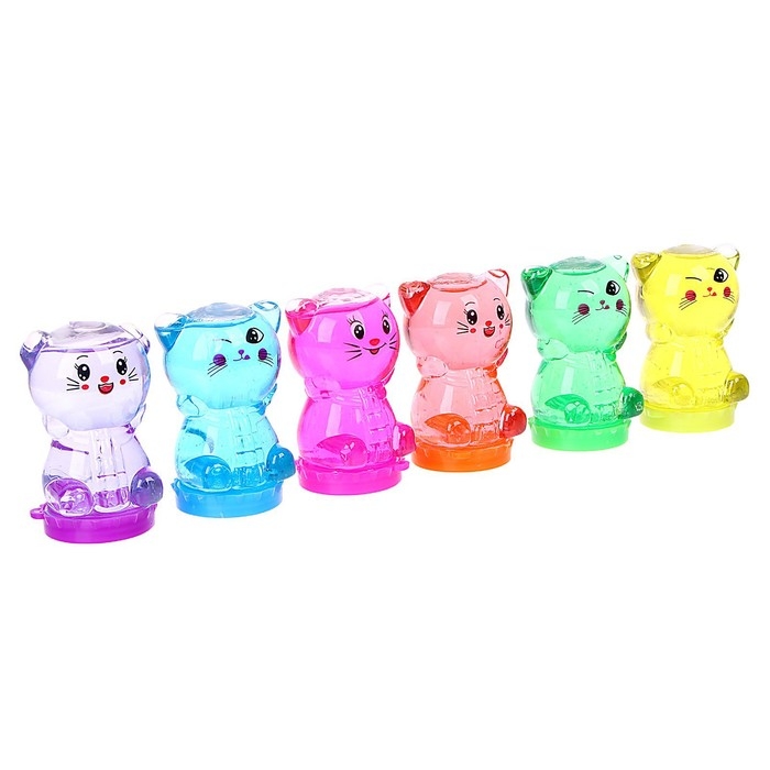 Лизун - слайм «Кошка», цвета МИКС Лизун - слайм «Кошка», цвета МИКС