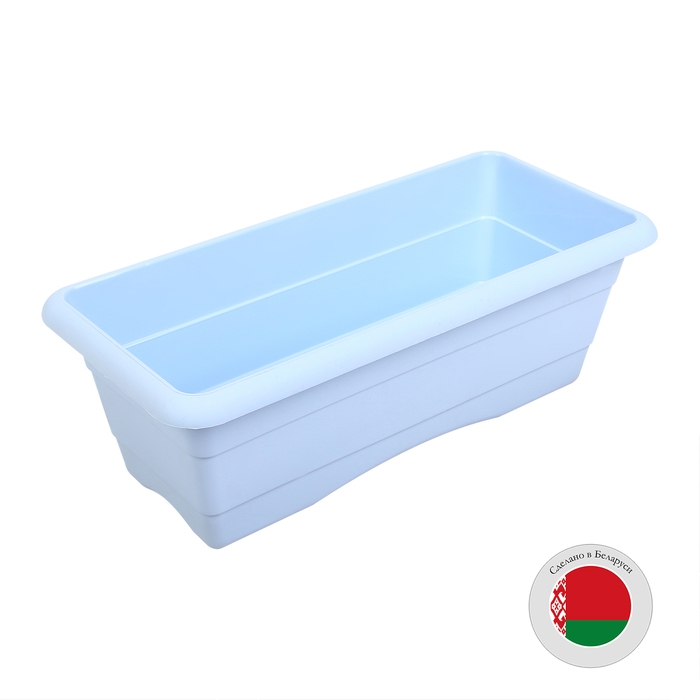 Ящик для цветов, 48 &times; 22 &times; 17 см, 10 л, голубой