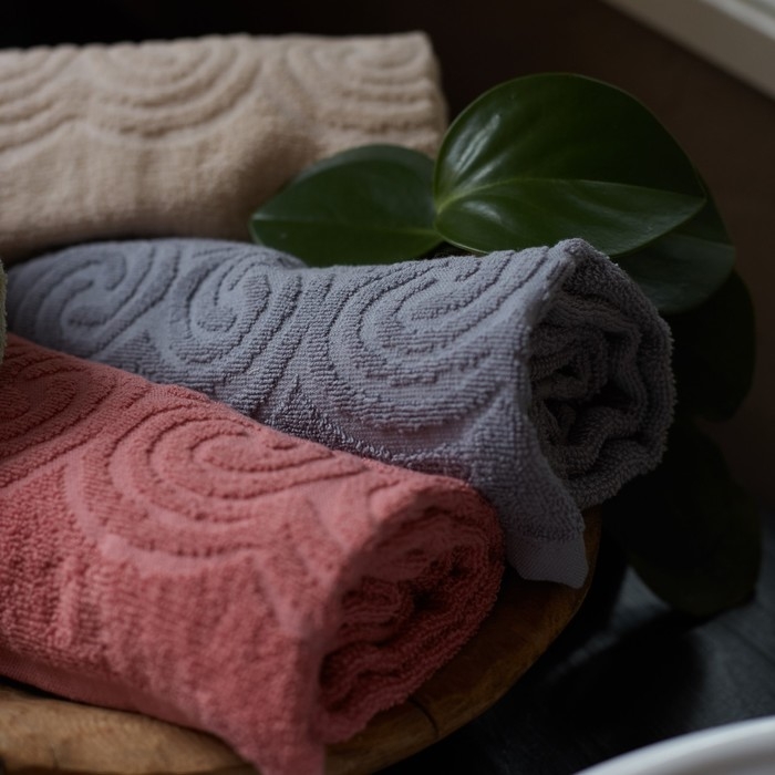 Полотенце махровое Love Life Border, 50х90 см, цвет пыльно-розовый, 100% хлопок, 380 гр/м2