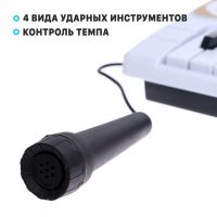 Синтезатор «Детский», 37 клавиш, с микрофоном, цвет белый Синтезатор «Детский», 37 клавиш, с микрофоном, цвет белый