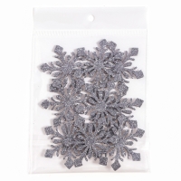 Новый год! Декор &laquo;Снежинки&raquo;, набор 9 шт., цвет серебро