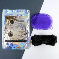 Новогодний подарочный набор, антицеллюлитный массажер для тела и повязка на голову &laquo;Сияние красоты&raquo;