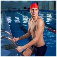 Шапочка для плавания взрослая ONLYTOP, тканевая, обхват 54-60 см Шапочка для плавания взрослая ONLYTOP, тканевая, обхват 54-60 см