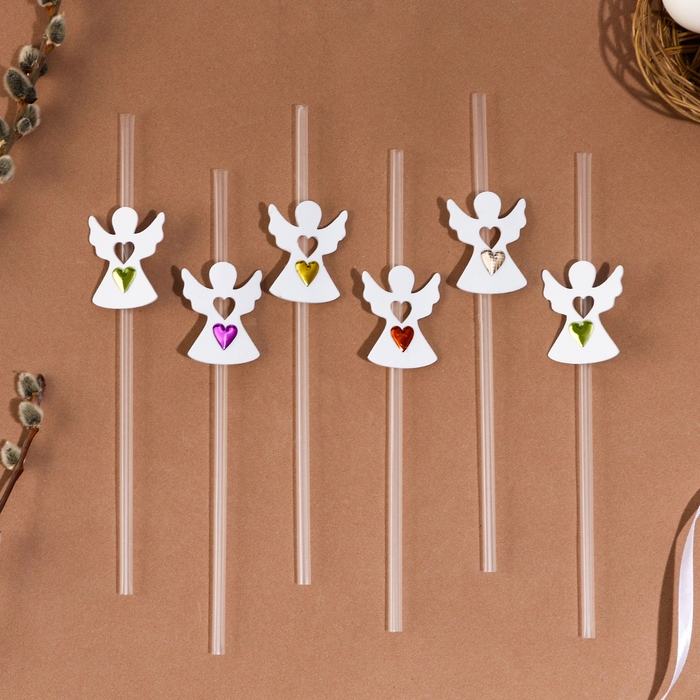 Трубочки для коктейля «Ангел», набор 6 шт. Трубочки для коктейля «Ангел», набор 6 шт.