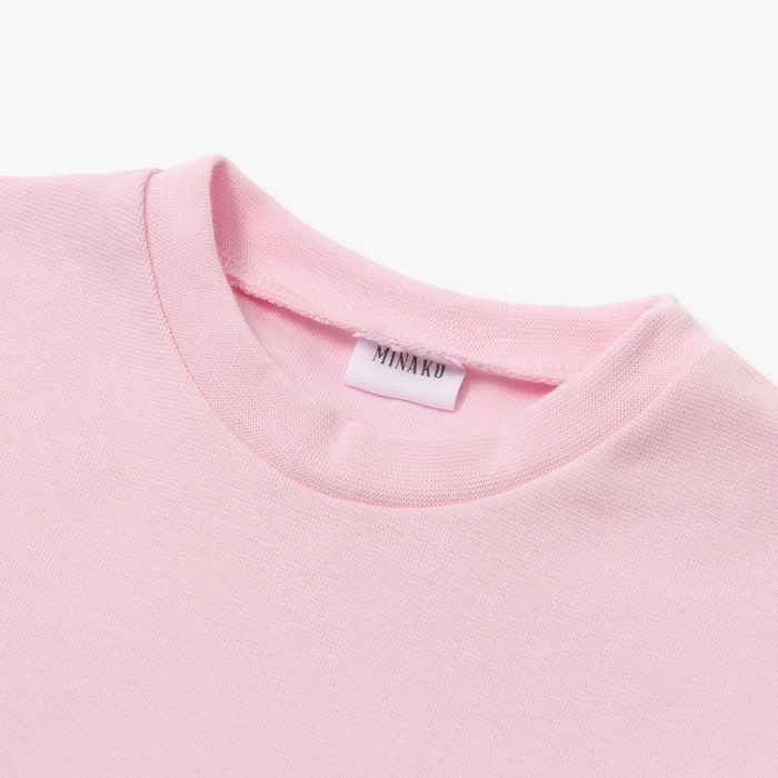 Футболка для девочки MINAKU, цвет розовый, рост 122 см