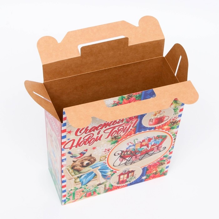 Новый год. Подарочная коробка новогодняя В гостях у сказки 17 х 7 х 25,5 см. Новый год. Подарочная коробка новогодняя В гостях у сказки 17 х 7 х 25,5 см.