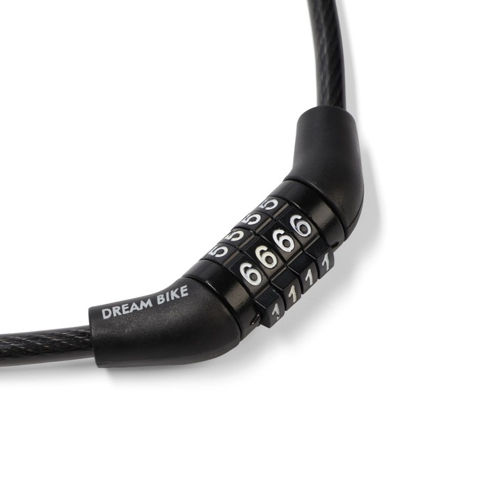 Замок навесной велосипедный Dream Bike, кодовый, 6х650 мм Замок навесной велосипедный Dream Bike, кодовый, 6х650 мм