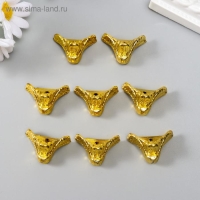 Уголок (ножка) для шкатулки пластик "Рептилия" золото набор 8 шт C003 2х1,8 см Уголок (ножка) для шкатулки пластик "Рептилия" золото набор 8 шт C003 2х1,8 см