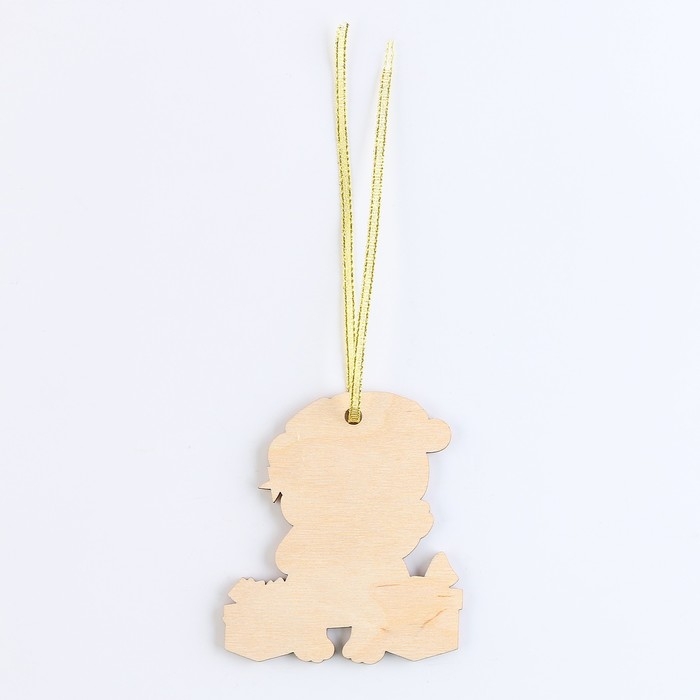 Ёлочная игрушка - подвеска деревянная «Новый год! Мишутка» Ёлочная игрушка - подвеска деревянная «Новый год! Мишутка»