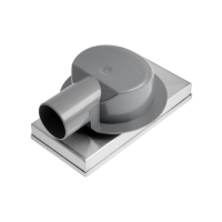 Трап AFLORN AF20410-20,d=50 мм,горизонтальный,c флaнцeм своб.вращ.360&deg;,100х200мм,нерж.сталь