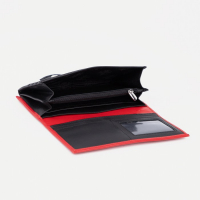 Кошелёк женский на магните, цвет красный