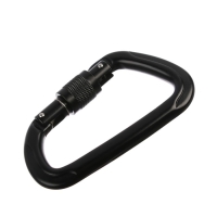 Карабин с муфтой, 11х7 см, 26 КN, чёрный Карабин с муфтой, 11х7 см, 26 КN, чёрный