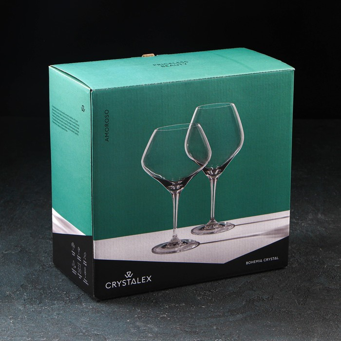 Набор бокалов для вина &laquo;Аморосо&raquo;, 450 мл, 2 шт