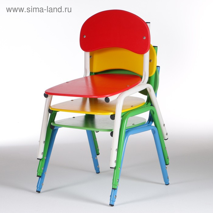 Стул детский штабелируемый Сема гр.1-3, Зеленый/Синий Стул детский штабелируемый Сема гр.1-3, Зеленый/Синий