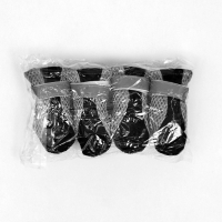 Ботинки для собак "Комфорт +", размер L (5, 3 х 4 см), серо-чёрные Ботинки для собак "Комфорт +", размер L (5, 3 х 4 см), серо-чёрные